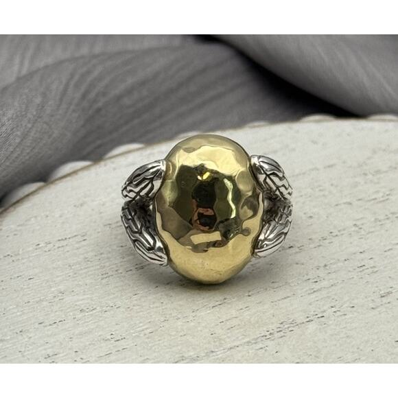 John Hardy Jewelry - John Hardy 18k & 925 Oval Shape Ring 8.16G / Sz 6